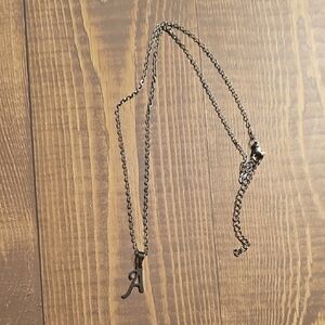 Silver Initial 'A' Necklace